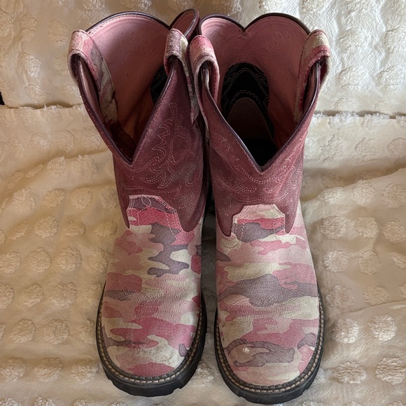 Ariat Pink and Purple Heeled Boots - Picture 2 of 6